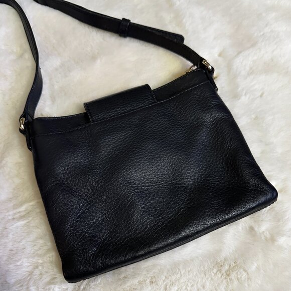 Michael Kors Fulton Large Black Pebbled Leather Crossbody Bag - Picture 4 of 15